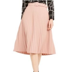 New Alfani Pleated Belted Midi Skirt